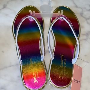 Juicy Couture Rainbow Colored Sandals